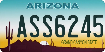 AZ license plate ASS6245