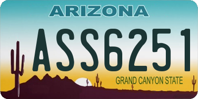 AZ license plate ASS6251