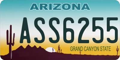 AZ license plate ASS6255