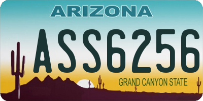 AZ license plate ASS6256
