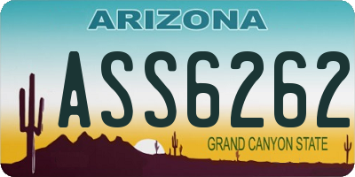 AZ license plate ASS6262