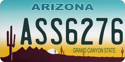 AZ license plate ASS6276