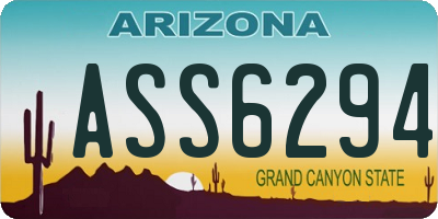 AZ license plate ASS6294