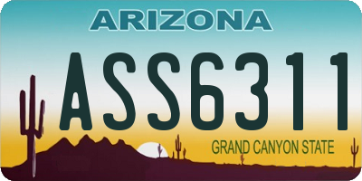AZ license plate ASS6311