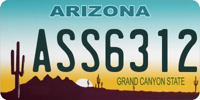 AZ license plate ASS6312
