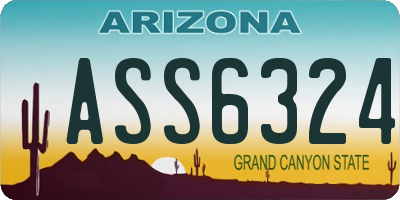 AZ license plate ASS6324