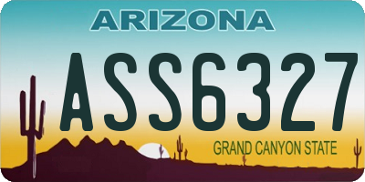 AZ license plate ASS6327