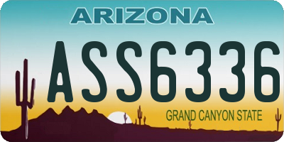 AZ license plate ASS6336