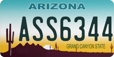 AZ license plate ASS6344