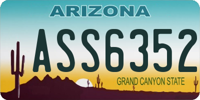 AZ license plate ASS6352