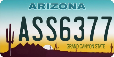 AZ license plate ASS6377