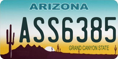 AZ license plate ASS6385