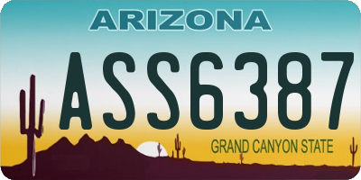 AZ license plate ASS6387