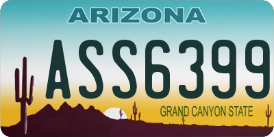 AZ license plate ASS6399