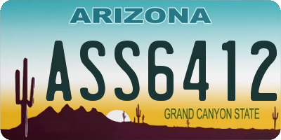 AZ license plate ASS6412