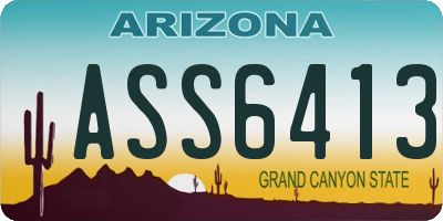 AZ license plate ASS6413