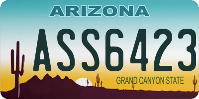 AZ license plate ASS6423