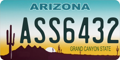 AZ license plate ASS6432