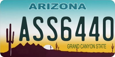AZ license plate ASS6440