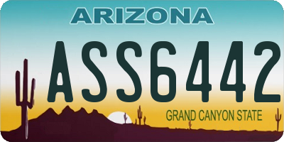 AZ license plate ASS6442