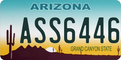 AZ license plate ASS6446