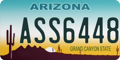 AZ license plate ASS6448