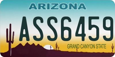 AZ license plate ASS6459