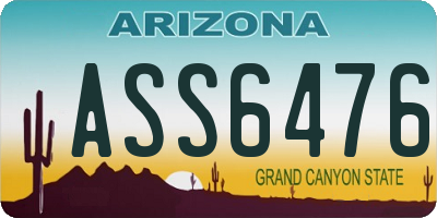 AZ license plate ASS6476