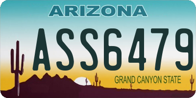 AZ license plate ASS6479