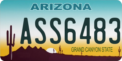 AZ license plate ASS6483