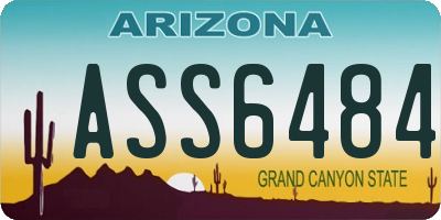 AZ license plate ASS6484