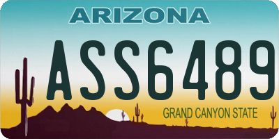AZ license plate ASS6489