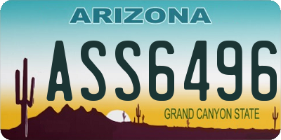 AZ license plate ASS6496