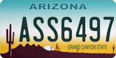 AZ license plate ASS6497