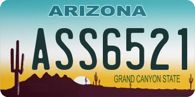 AZ license plate ASS6521