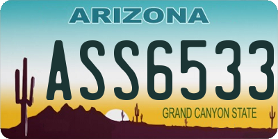AZ license plate ASS6533