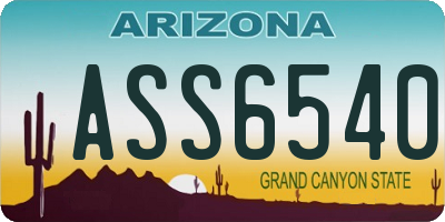 AZ license plate ASS6540