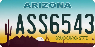 AZ license plate ASS6543
