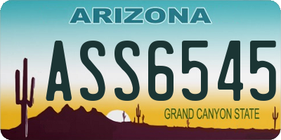 AZ license plate ASS6545
