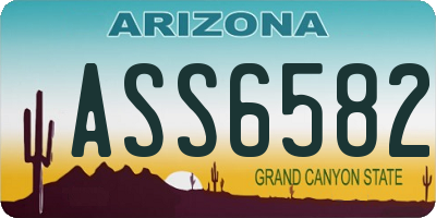 AZ license plate ASS6582