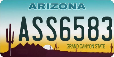 AZ license plate ASS6583