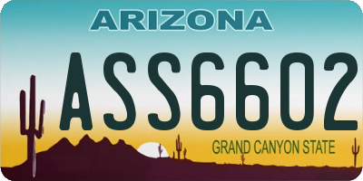 AZ license plate ASS6602