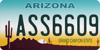AZ license plate ASS6609