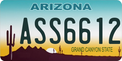 AZ license plate ASS6612