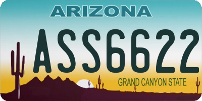AZ license plate ASS6622