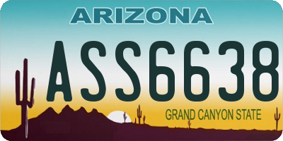 AZ license plate ASS6638
