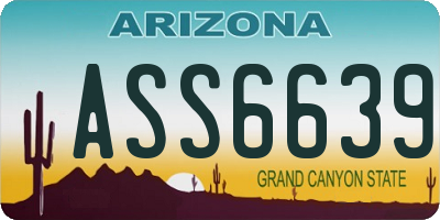 AZ license plate ASS6639