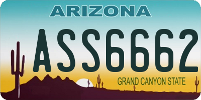 AZ license plate ASS6662
