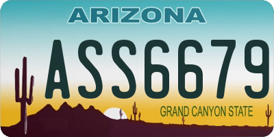 AZ license plate ASS6679