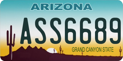 AZ license plate ASS6689
